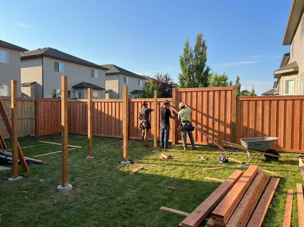 A freshly graded and sodded Edmonton front yard with new topsoil, premium Kentucky bluegrass sod, evening golden hour, residential property transformation